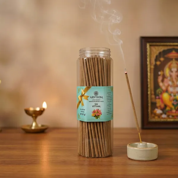 Arvisom_Sai_Vitthal_Premium_Bamboo_Less_Agarbatti_250_Gram_Pack_of__1_(_Worth_350/-_)_and_2_Roll_On_of_3ml__(_Worth_200/-_)_Total_Worth_550__and_Offer_Price_350