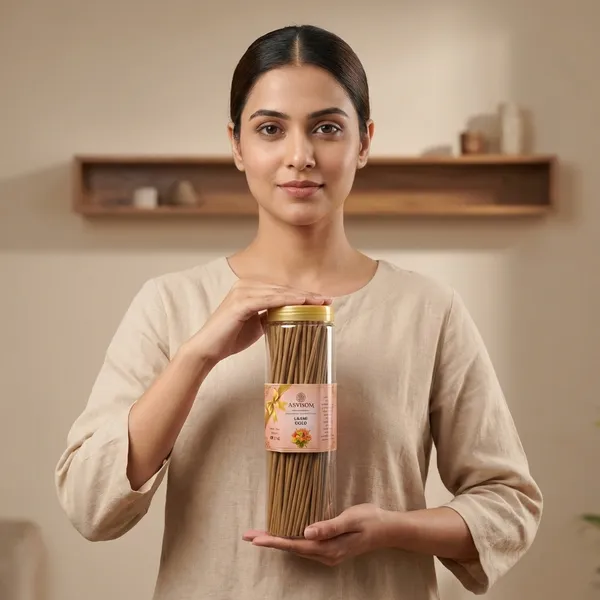 Arvisom_Laxmi_Gold_Bambooless_Incense_Sticks_250Gm_Pack_of__1_(_Worth_350/-_)_and_2_Roll_On_of_3ml__(_Worth_200/-_)_Total_Worth_550__and_Offer_Price_350