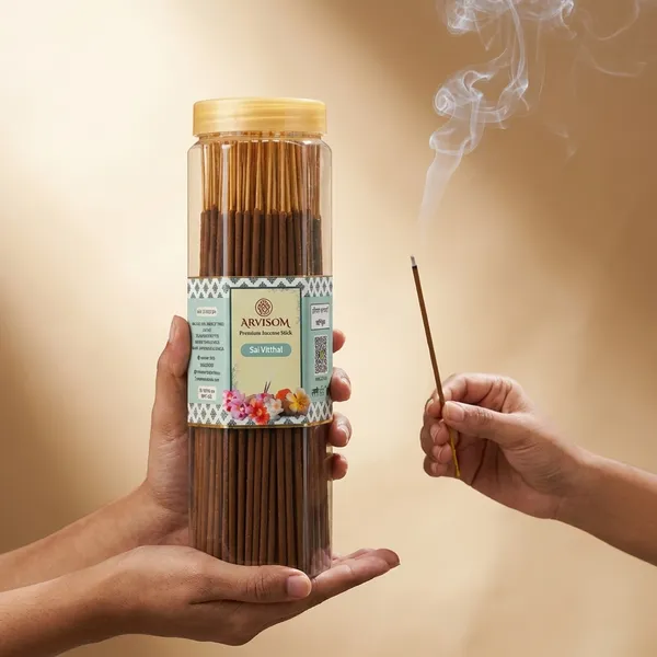 Arvisom_Sai_Vitthal_Premium_Incense_Sticks_250_Gram_Pack_Of_1_(_Worth_250/-_)_and_2_Roll_On_of_3ml__(_Worth_200/-_)_Total_Worth_450__and_Offer_Price_300