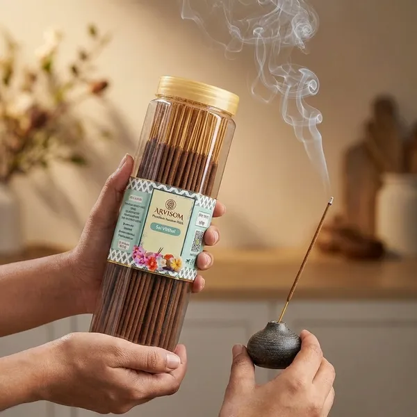 Arvisom_Sai_Vitthal_Premium_Incense_Sticks_250_Gram_Pack_Of_1_(_Worth_250/-_)_and_2_Roll_On_of_3ml__(_Worth_200/-_)_Total_Worth_450__and_Offer_Price_300