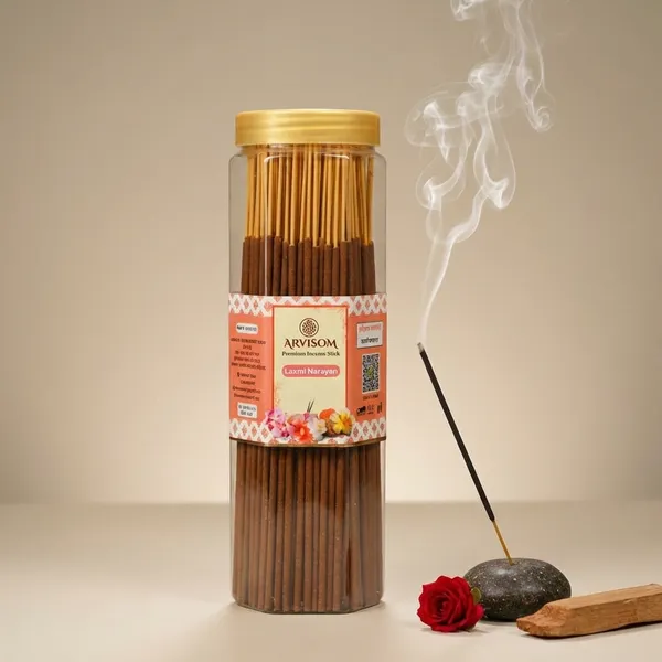 Arvisom_Laxmi_Narayan_Premium_Incense_Sticks_250_Gram_Pack_Of__1_(_Worth_250/-_)_and_2_Roll_On_of_3ml__(_Worth_200/-_)_Total_Worth_450__and_Offer_Price_300