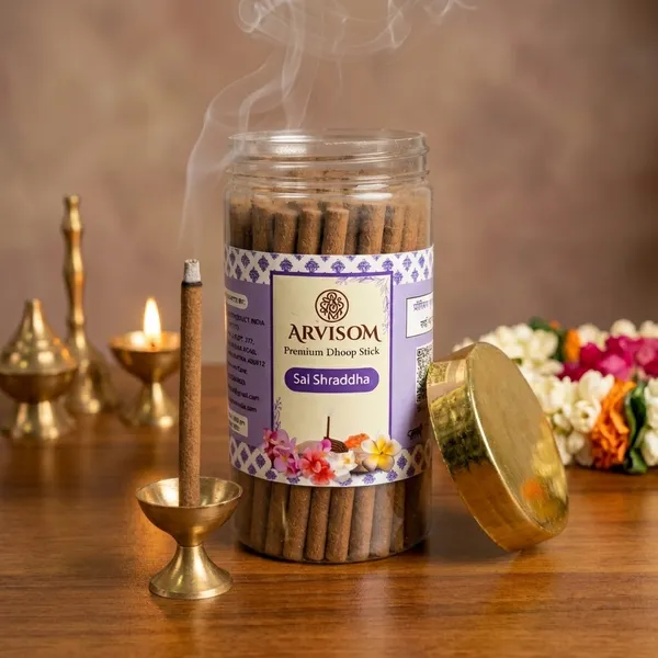 Sai_Shraddha_Premium_Dhoop_Stick_100_Gram_Pack_Of_2_(_Worth_260/-_)_and_2_Roll_On_of_3ml__(_Worth_200/-_)_Total_Worth_460__and_Offer_Price_320
