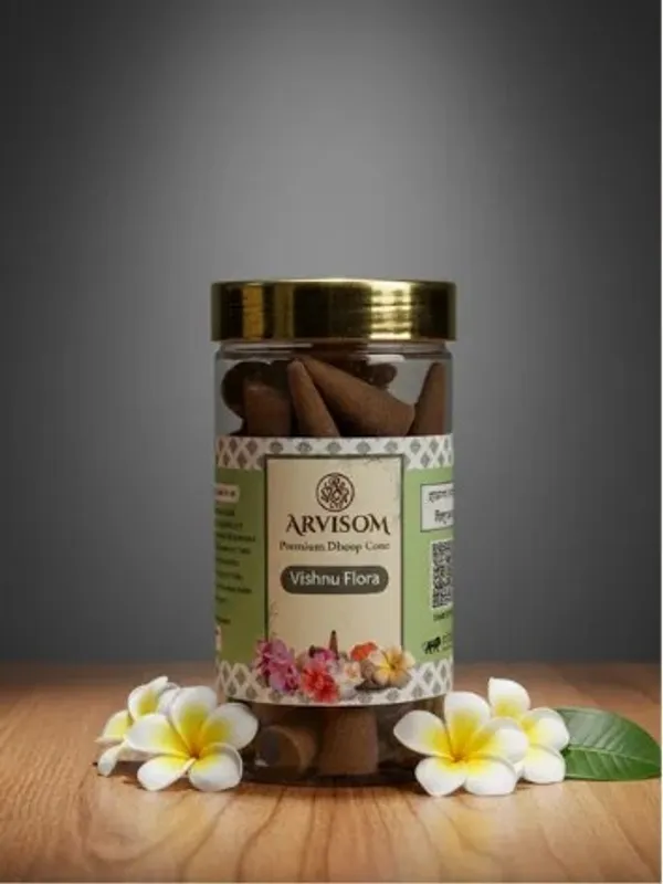 Vishnu_Flora_Premium_Dhoop_Cone_200_Gram_Pack_Of_1_(_Worth_240/-_)_and_2_Roll_On_of_3ml__(_Worth_200/-_)_Total_Worth_440__and_Offer_Price_300