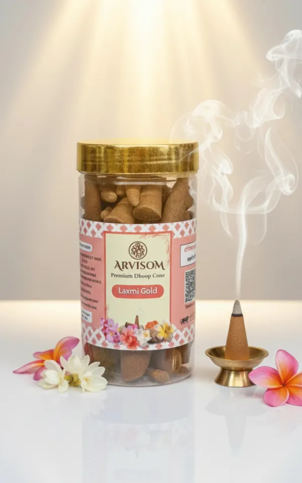 Laxmi_Gold_Premium_Dhoop_Cone_200_Gram_Pack_Of_1_(_Worth_240/-_)_and_2_Roll_On_of_3ml__(_Worth_200/-_)_Total_Worth_440__and_Offer_Price_300