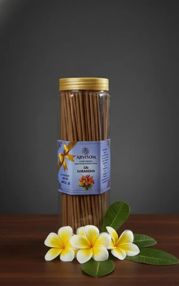 Arvisom_Sai_Shraddha_Premium_Bamboo_Less_Agarbatti_250_Gram_Pack_of__1_(_Worth_350/-_)_and_2_Roll_On_of_3ml__(_Worth_200/-_)_Total_Worth_550__and_Offer_Price_350