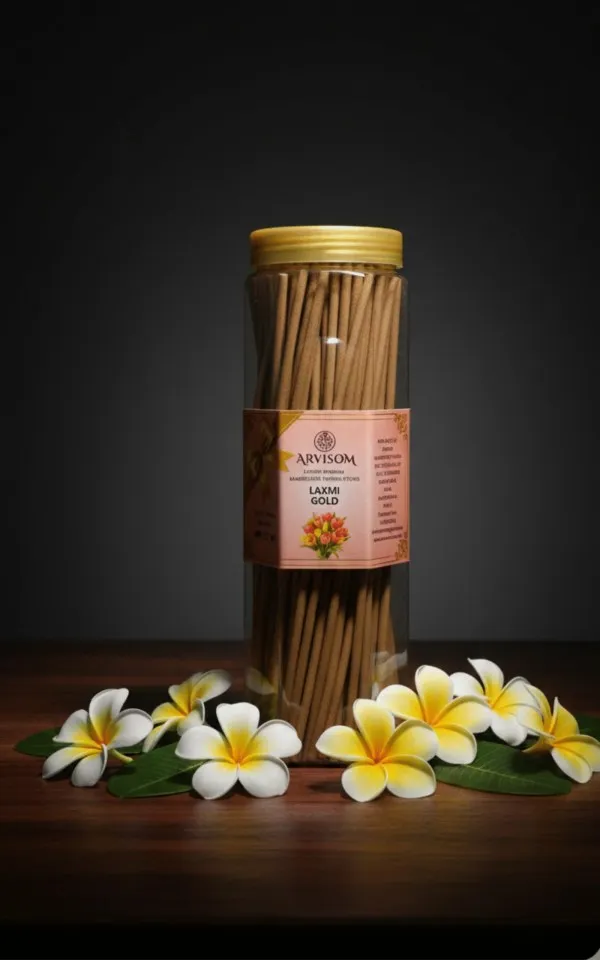 Arvisom_Laxmi_Gold_Bambooless_Incense_Sticks_250Gm_Pack_of__1_(_Worth_350/-_)_and_2_Roll_On_of_3ml__(_Worth_200/-_)_Total_Worth_550__and_Offer_Price_350