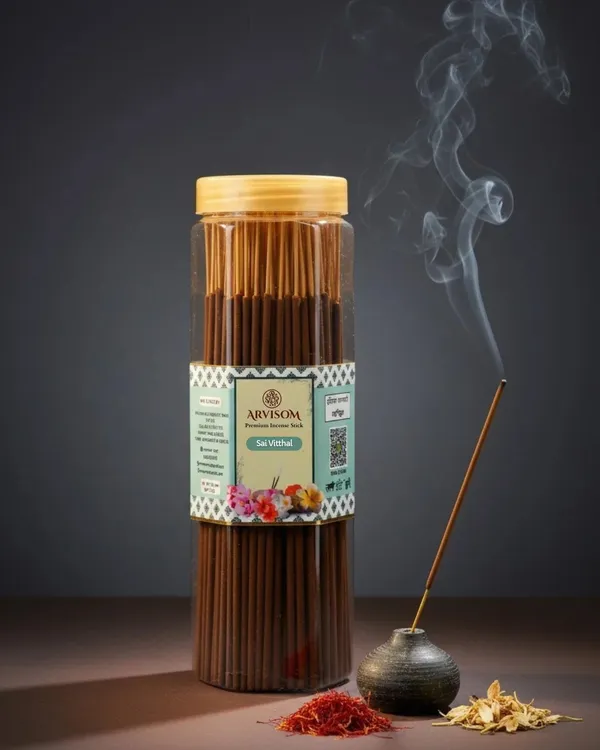 Arvisom_Sai_Vitthal_Premium_Incense_Sticks_250_Gram_Pack_Of_1_(_Worth_250/-_)_and_2_Roll_On_of_3ml__(_Worth_200/-_)_Total_Worth_450__and_Offer_Price_300