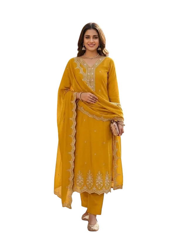 Silk_Festive_Embroidered_Yellow_Suit_Material
