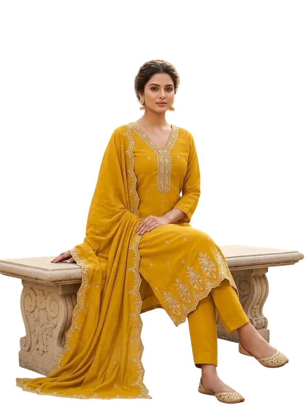 Silk_Festive_Embroidered_Yellow_Suit_Material