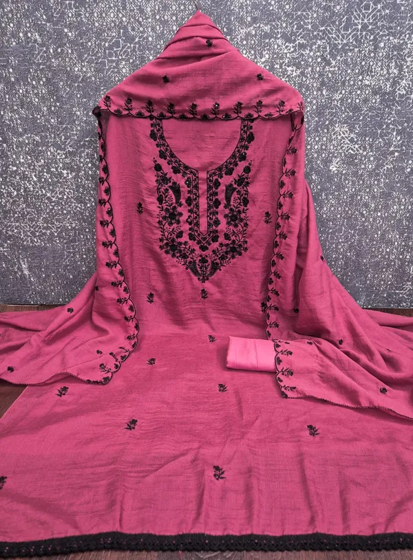 Pink_Silk_Thread_Embroidered_Unstitched_Suit_Material_For_Women