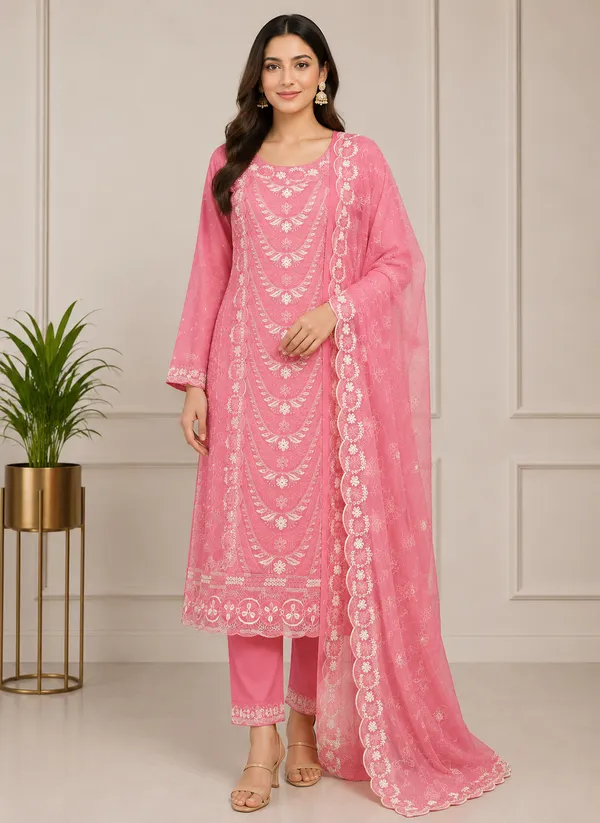 Pink_Chanderi_Embroidered_Geometric_Print_Unstitched_Suit_Material_For_Women