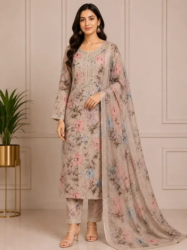 Cotton_Ethnic_Embroidered_Beige_Suit_Material