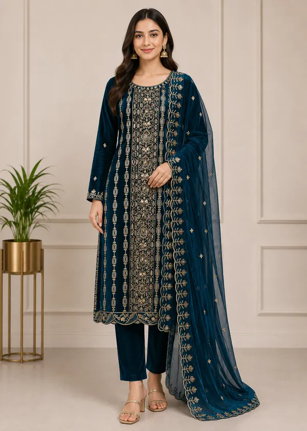 Silk_Festive_Printed_Blue_Suit_Material