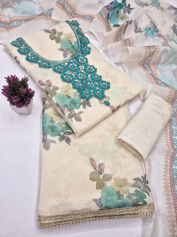 Blue_Silk_Floral_Printed_Unstitched_Suit_Material_For_Women