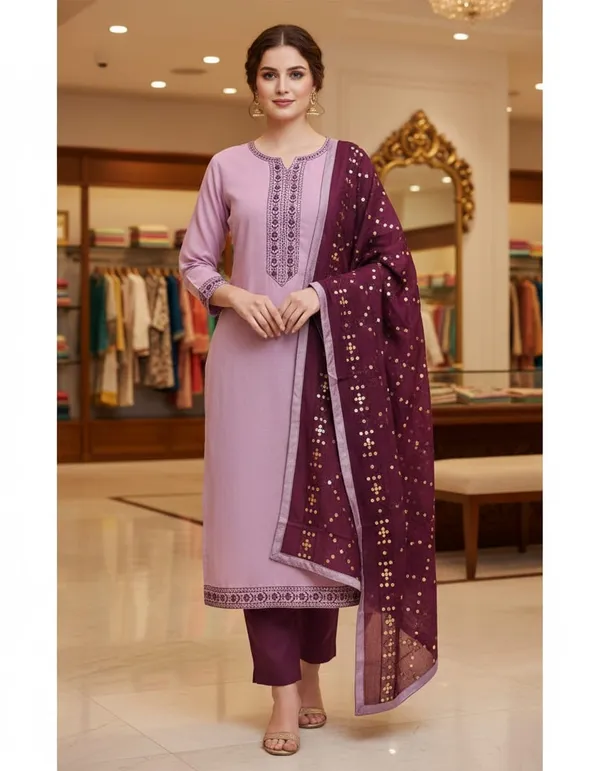 Lavender_Silk_Embroidered_Unstitched_Suit_Material_For_Women