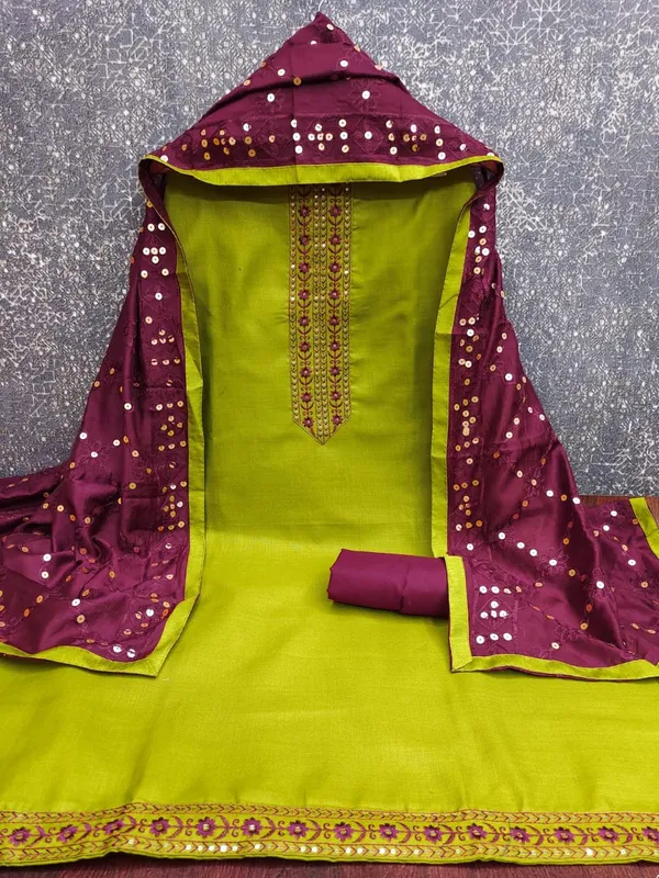 Silk_Festive_Embroidered_Olive_Green_Suit_Material