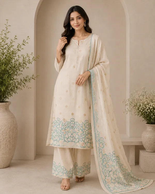 White_Linen_Embroidered_Unstitched_Salwar_Suit_Material_For_Women