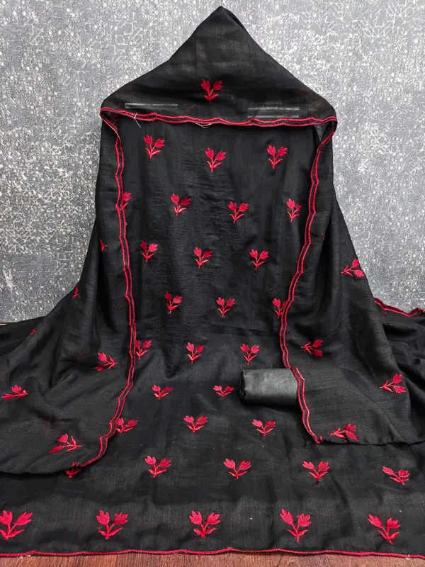 Black_Silk_Floral_Embroidered_Unstitched_Suit_Material_For_Women