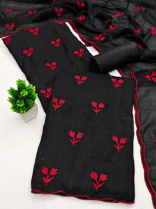 Black_Silk_Floral_Embroidered_Unstitched_Suit_Material_For_Women