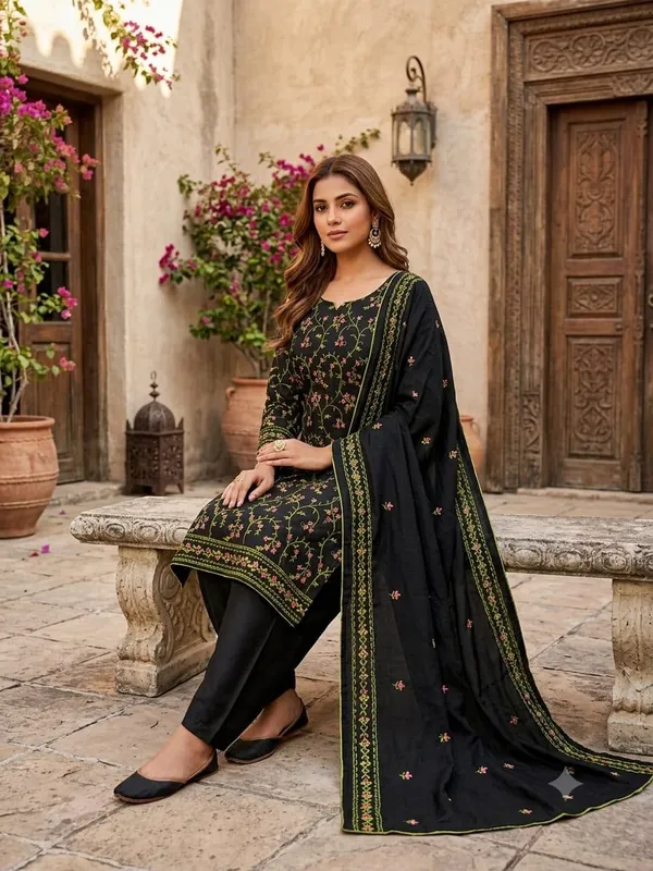 Silk_Festive_Floral_Embroidered_Black_Suit_Material