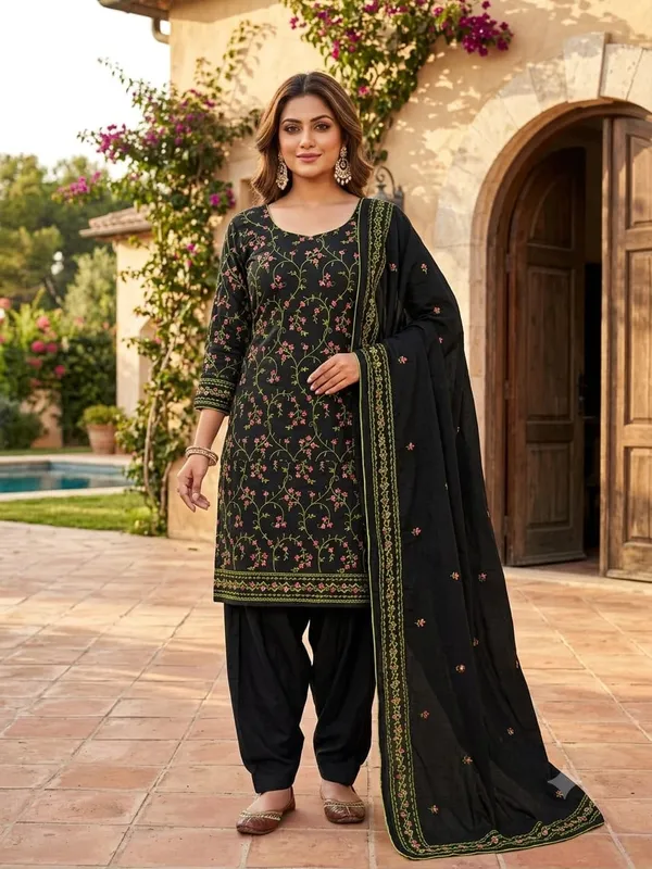 Silk_Festive_Floral_Embroidered_Black_Suit_Material