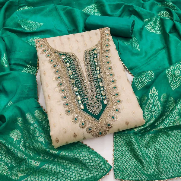 Silk_Festive_Embroidered_Cream_Green_Suit_Material