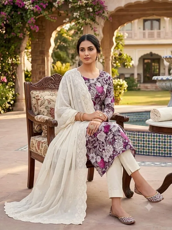 Purple_Cotton_Floral_Unstitched_Suit_Material_For_Women