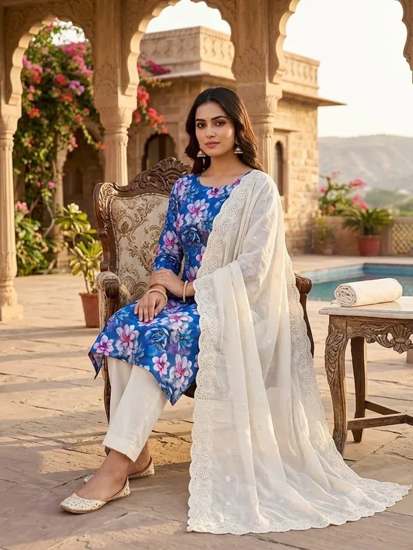 Dark_Blue_Cotton_Floral_Unstitched_Suit_Material_For_Women