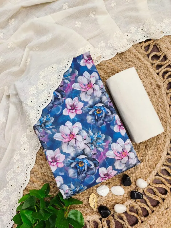 Dark_Blue_Cotton_Floral_Unstitched_Suit_Material_For_Women