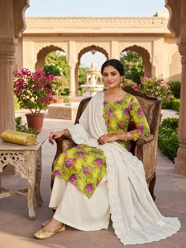 Yellow_Cotton_Floral_Printed_Unstitched_Suit_Material_For_Women
