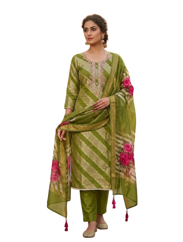 Silk_Festive_Embroidered_Striped_Green_Suit_Material