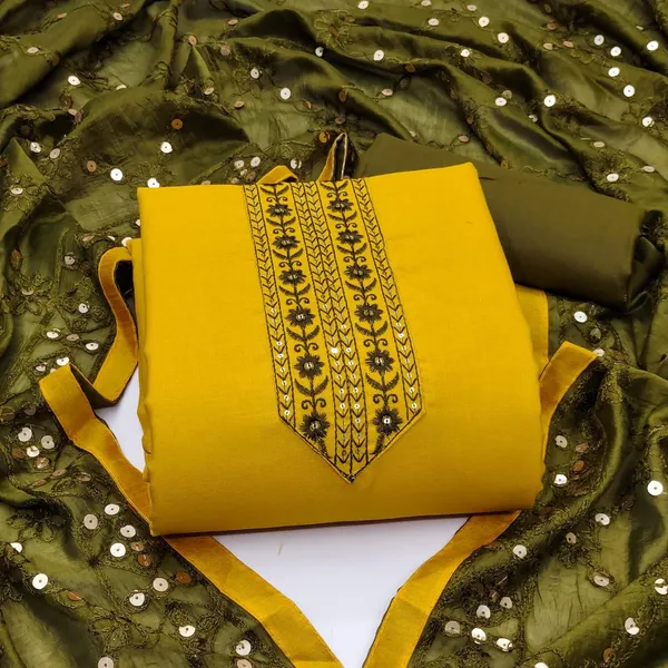 Silk_Festive_Embroidered_Mustard_Yellow_Olive_Green_Suit_Material