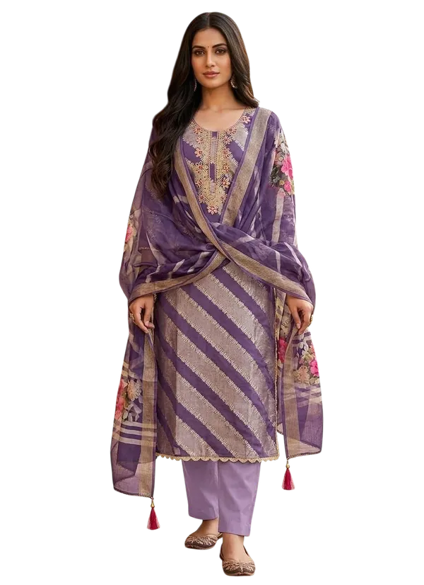 Purple_Silk_Embroidered_Unstitched_Suit_Material_For_Women