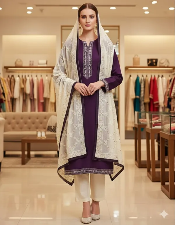 Purple_Ivory_Silk_Embroidered_Unstitched_Suit_Material_For_Women
