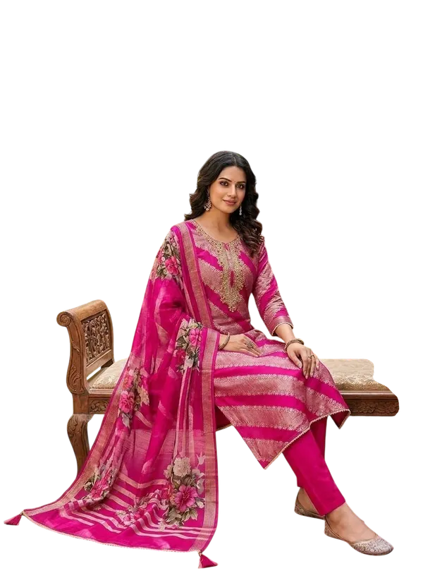 Red_Silk_Embroidered_Unstitched_Suit_Material_For_Women