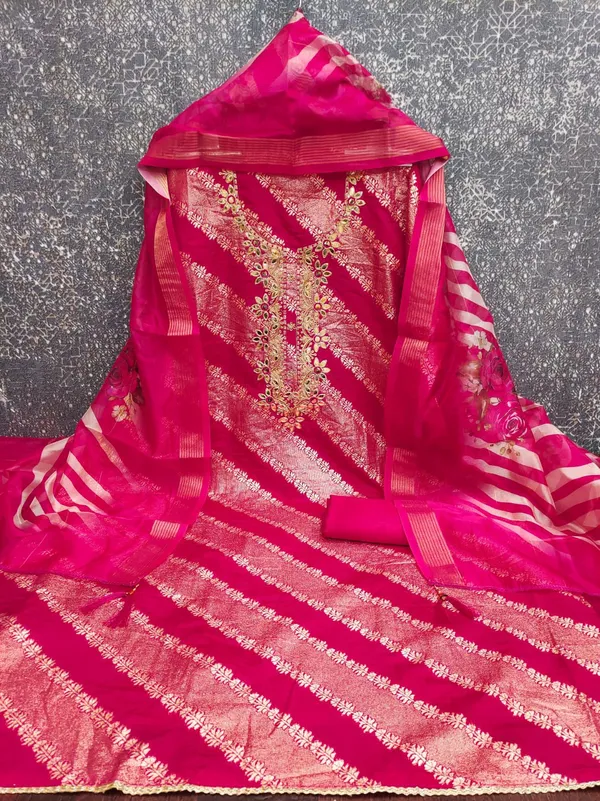 Red_Silk_Embroidered_Unstitched_Suit_Material_For_Women