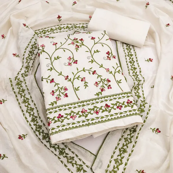 White_Silk_Floral_Embroidered_Unstitched_Suit_Material_For_Women