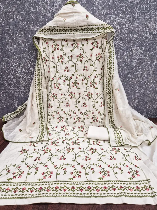 White_Silk_Floral_Embroidered_Unstitched_Suit_Material_For_Women
