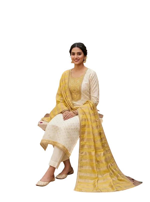 Jacquard_Festive_Embroidered_Yellow_Suit_Material