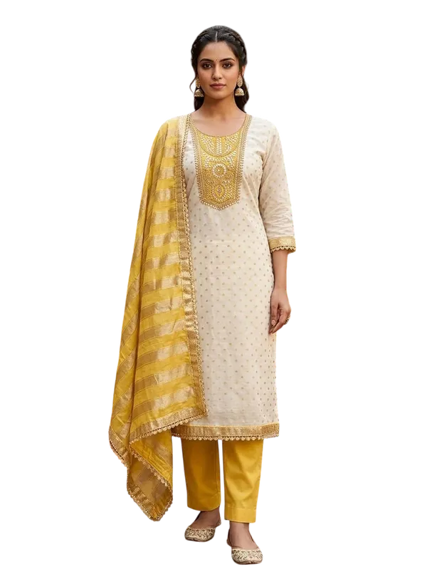 Jacquard_Festive_Embroidered_Yellow_Suit_Material