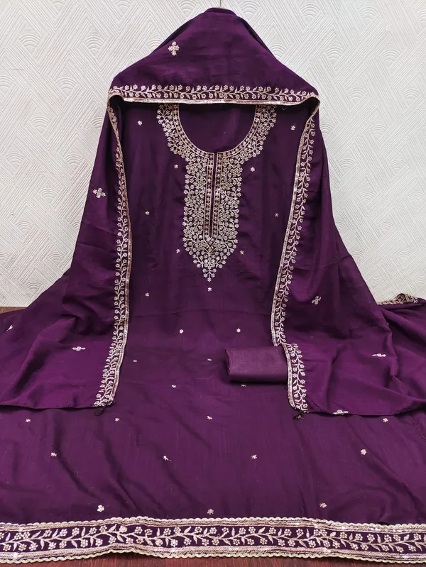 Purple_Silk_Zari_Embroidered_Unstitched_Suit_Material_For_Women