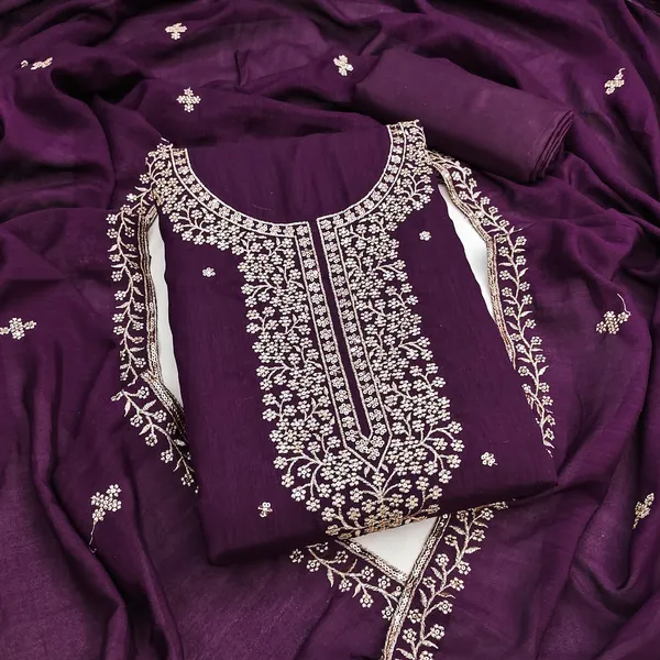 Purple_Silk_Zari_Embroidered_Unstitched_Suit_Material_For_Women