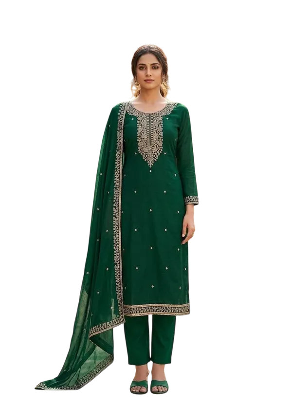 Green_Silk_Zari_Embroidered_Unstitched_Suit_Material_For_Women