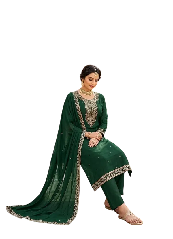 Green_Silk_Zari_Embroidered_Unstitched_Suit_Material_For_Women