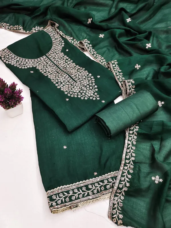 Green_Silk_Zari_Embroidered_Unstitched_Suit_Material_For_Women