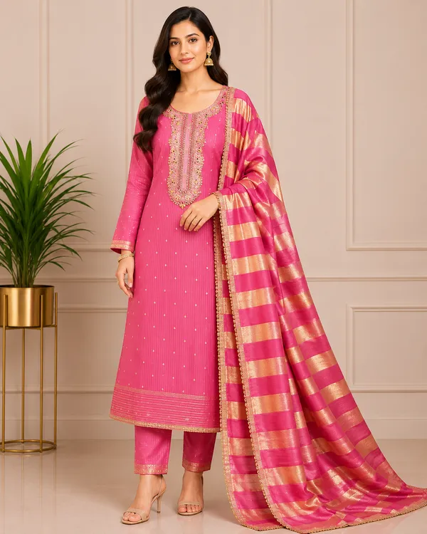 Cotton_Ethnic_Solid_Pink_Suit_Material