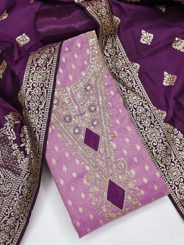 Purple_Silk_Embroidered_Unstitched_Suit_Material_For_Women