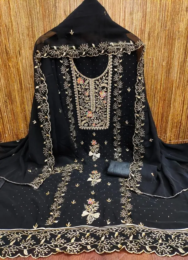 Georgette_Festive_Embroidered_Black_Suit_Material