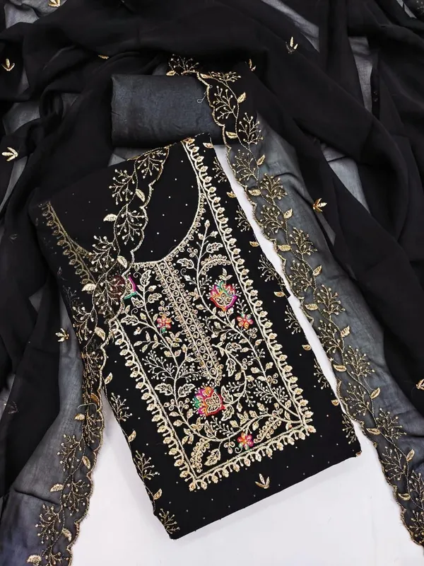 Georgette_Festive_Embroidered_Black_Suit_Material