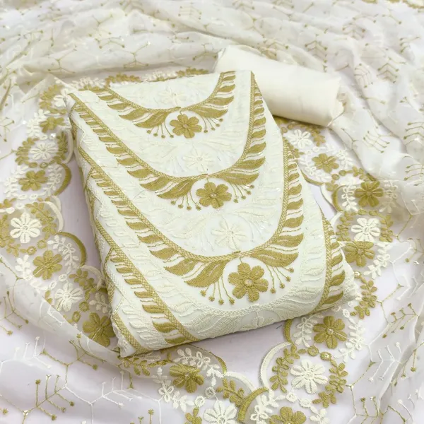 White_Chanderi_Floral_Embroidered_Unstitched_Suit_Material_For_Women
